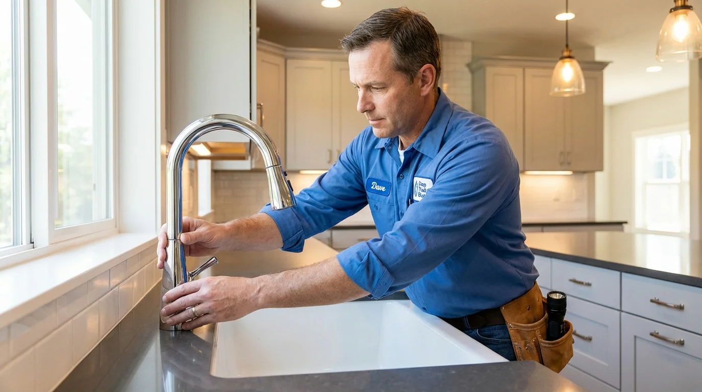 Kitchen faucet installation by Johns Plumbing LLC in Mart